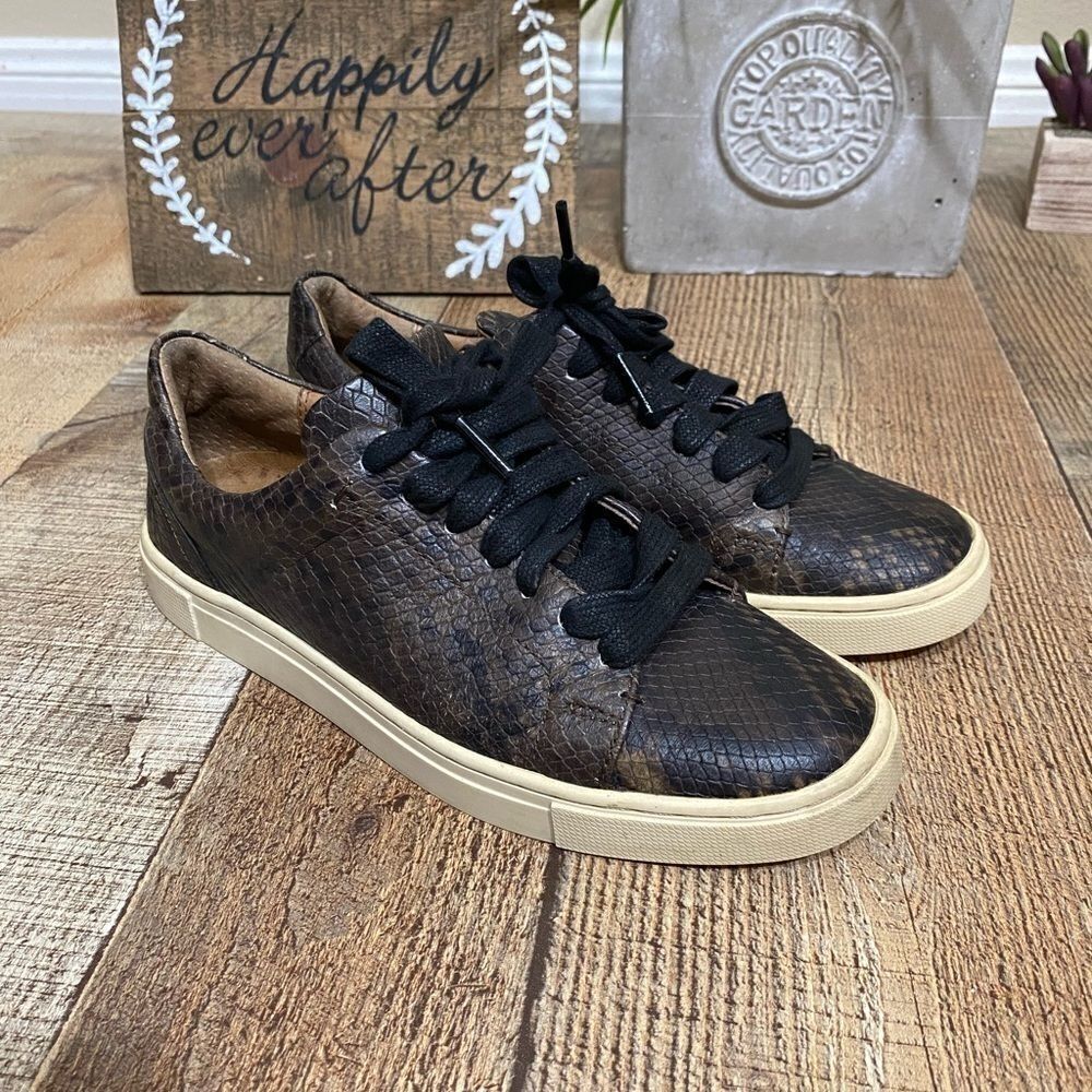Frye Snake Embossed Leather Sneaker - Picture 9 of 11